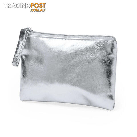 Afterpay Zippay Silver / 21x15cmThin Mini Waterproof Coin Purse Unisex Coin Wallet PU Leather Zipper Key Holder Portable Pocket Storage Short Change Pouch New