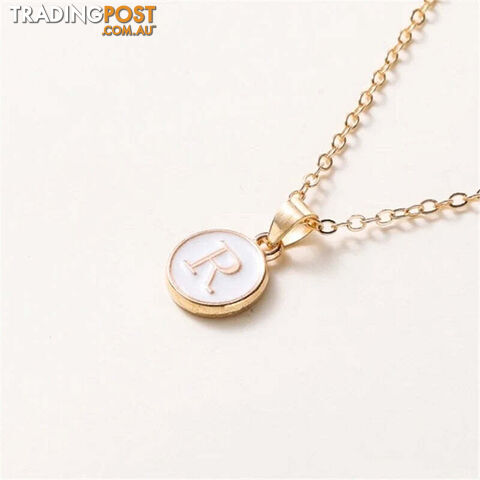 Afterpay Zippay R / CHINAFashion Personalized 26 Initials Charm Necklace For Women Men Premium Design Name Necklace Ladies Jewelry Gift