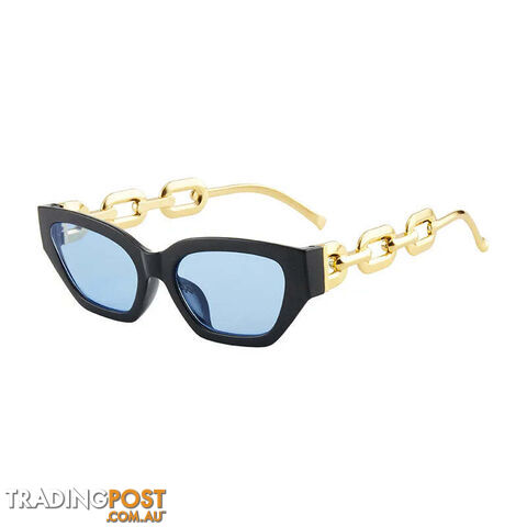 Afterpay Zippay Black blueCat Eye Sunglasses Women Vintage Glasses Black Sun Glasses Female UV400 Golden Eyewear