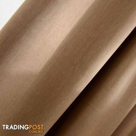  Light Brown / W300xH250cm / 4 Tape for HooksSolid Twill Window Shade Thick Blackout Curtains for Living Room the Bedroom Window Treatment Curtain Panel Drape