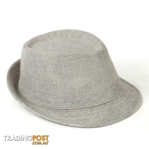 Afterpay Zippay 06 / AdultMen's Fedora Jazz Cotton Linen Solid Color Hat Summer Retro Bowler Hats Unisex Outdoor Chapeau Bowler Hats Beach Cap