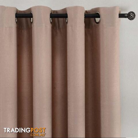  Brown / Custom Size / 4 Tape for HooksSolid Blackout Curtains for Living Room Bedroom Velvet Fabrics for Curtains Window Treatments Cortinas Drapes Children