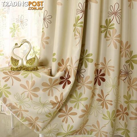  Green curtain / W400xH270cm / 5 Pull Pleated TapeFinished Pink Petal Window Curtains for Living Room the Bedroom Kitchen Window Treatments Drapes Panel