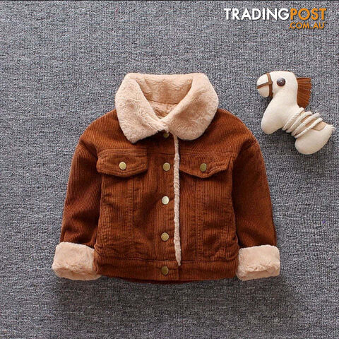 Afterpay Zippay Brown / 3TBaby Girl Clothes Children Boys Thicken Warm Jacket Kids Coat Toddler Casual Cotton Costume Infant Sportswear