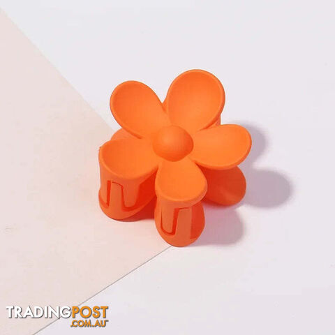 Afterpay Zippay 3.5cm Orange Red7cm Women Flower Hair Claw Clips Sweet Girls Solid Crab Hair Claws Ponytail Hairpin Barrette Headwear Accessories