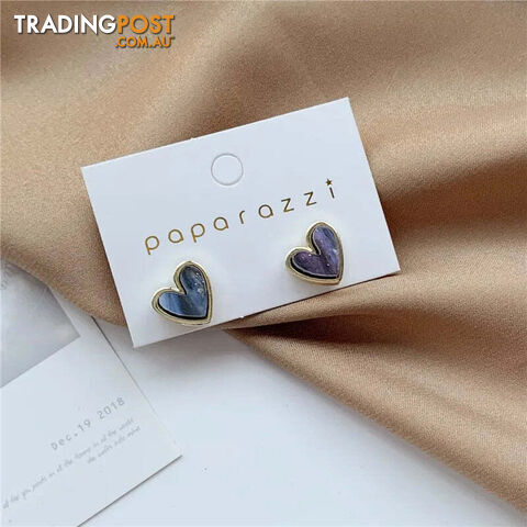 Afterpay Zippay 4Cute Korean Earrings Heart Bling Zircon Stone Rose Gold Color Stud Earring Women