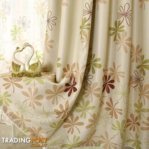  Green curtain / W400xH270cm / 2 GrommetFinished Pink Petal Window Curtains for Living Room the Bedroom Kitchen Window Treatments Drapes Panel