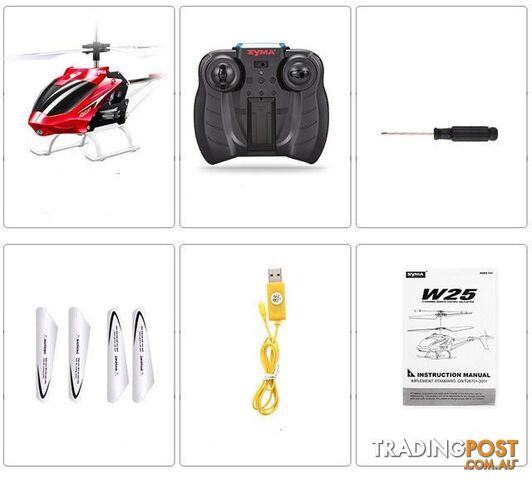  RedSyma Mini Indoor Aluminum RC Helicopter with Light Built in Gyroscope Remote Control Drone Toys Red Yellow Color