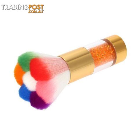 Afterpay Zippay GoldenColorful Nail Dust Brushes Acrylic UV Nail Gel Powder Nail Art Dust Remover Brush Cleaner Rhinestones Makeup Foundation Tool