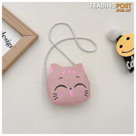 Afterpay Zippay PinkSmall Bag Cute Cartoon Cat Children Messenger Bag Kids Fashion Coin Purses Bags for Girls Handbags Mini Children