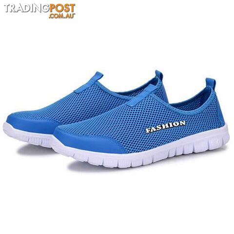  blue / 10.5Summer Casual Shoes Male Lazy Network Shoes Men Foot Wrapping Breathable Shoes Drop Size 46 XMR199
