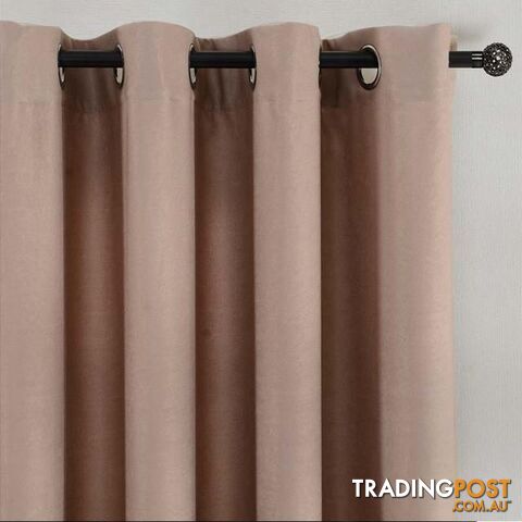  Brown / Custom Size / 5 Pull Pleated TapeSolid Blackout Curtains for Living Room Bedroom Velvet Fabrics for Curtains Window Treatments Cortinas Drapes Children