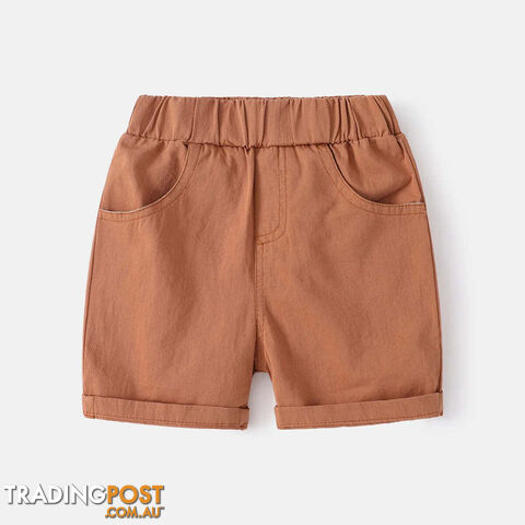 Afterpay Zippay Coffee / 4TCotton Linen Boys Shorts Toddler Kids Summer Knee Length Pants Children's Clothes