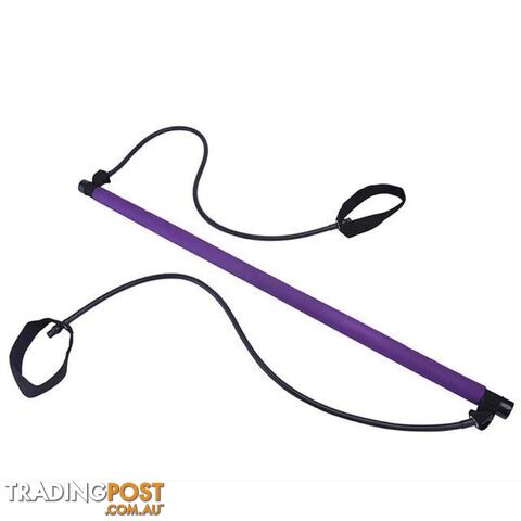  PurpleYoga Pull Rods Portable Home Yoga Gym Body Abdominal Resistance Bands for Pilates Exercise Stick Toning Bar Fitness Rope Puller