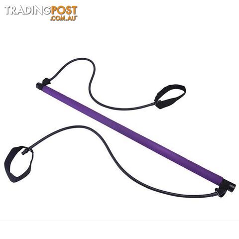  PurpleYoga Pull Rods Portable Home Yoga Gym Body Abdominal Resistance Bands for Pilates Exercise Stick Toning Bar Fitness Rope Puller