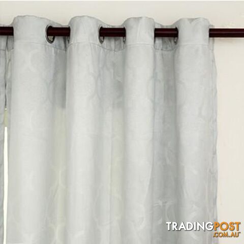  Light Grey / w500cmxh250cm / 3 Rod PocketQuatrefoil Modern Window Curtains for Living Room Bedroom Kitchen Window Treatments Panels Fabric and Draperies