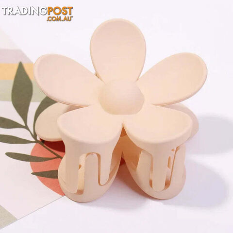  7cm Apricot7cm Women Flower Hair Claw Clips Sweet Girls Solid Crab Hair Claws Ponytail Hairpin Barrette Headwear Accessories