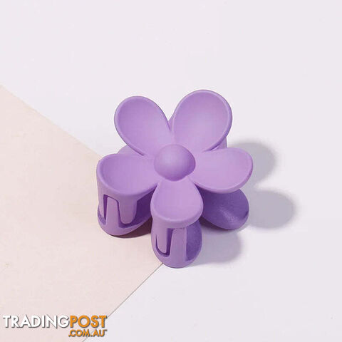 Afterpay Zippay 3.5cm Purple7cm Women Flower Hair Claw Clips Sweet Girls Solid Crab Hair Claws Ponytail Hairpin Barrette Headwear Accessories