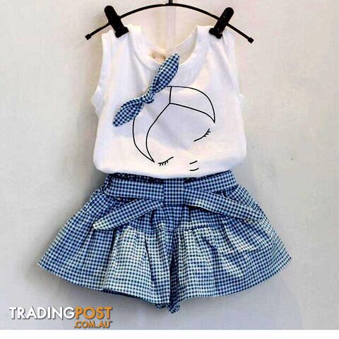  6baby girl clothing sets fashion Cotton print shortsleeve T-shirt and skirts girls clothes sport suits