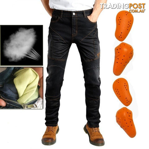  Hi-032 Black 106 / SMen Motorcycle Pants Motorcycle Jeans Protective Gear Riding Touring Black Motorbike Trousers Blue Motocross Jeans