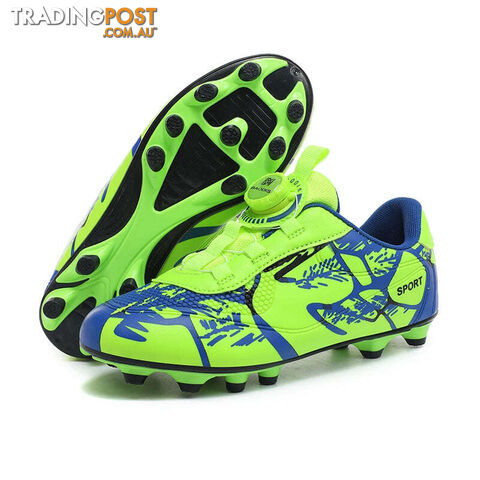 Afterpay Zippay Green FG Shoes / 28Kids Soccer Shoes FG/TF Football Boots Professional Cleats Grass Training Sport Footwear Boys Outdoor