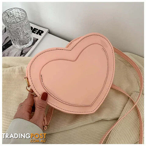 Afterpay Zippay PinkCrossbody Bags Purses Cute Peach Heart Shaped Handbags Trendy Fashion Simple Western Style Popular Bags for Women
