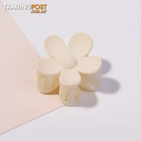 Afterpay Zippay 3.5cm White7cm Women Flower Hair Claw Clips Sweet Girls Solid Crab Hair Claws Ponytail Hairpin Barrette Headwear Accessories