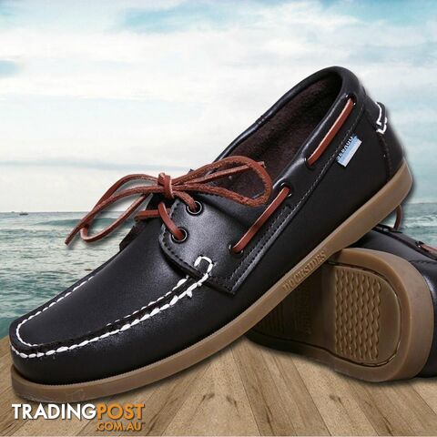  as picture / 6Casual Men's Boat shoes European style Lace-up Flat Round toe lightweight men's shoes