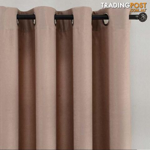  Brown / Custom Size / 2 GrommetSolid Blackout Curtains for Living Room Bedroom Velvet Fabrics for Curtains Window Treatments Cortinas Drapes Children