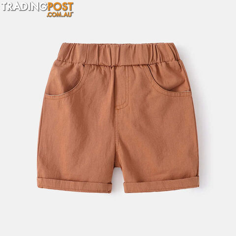 Afterpay Zippay Coffee / 6Cotton Linen Boys Shorts Toddler Kids Summer Knee Length Pants Children's Clothes