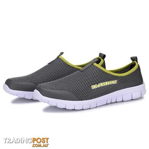 dark grey / 11.5Summer Casual Shoes Male Lazy Network Shoes Men Foot Wrapping Breathable Shoes Drop Size 46 XMR199