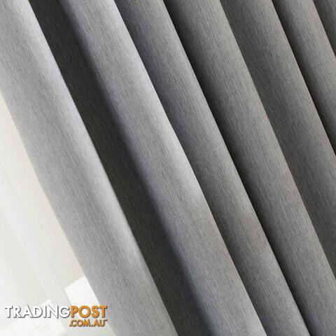  Gray / Custom made / 2 GrommetSolid Twill Window Shade Thick Blackout Curtains for Living Room the Bedroom Window Treatment Curtain Panel Drape