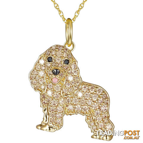 Afterpay Zippay Cocker SpanielExquisite Cute Beagle Pendant Necklace for Women Elegant Pet Puppy Jewelry Animal Accessories Memorial Gift for Dog Lovers