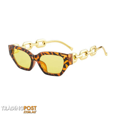 Afterpay Zippay Leopard yellowCat Eye Sunglasses Women Vintage Glasses Black Sun Glasses Female UV400 Golden Eyewear