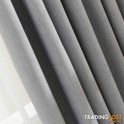  Gray / W300xH250cm / 4 Tape for HooksSolid Twill Window Shade Thick Blackout Curtains for Living Room the Bedroom Window Treatment Curtain Panel Drape