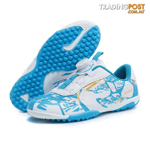 Afterpay Zippay SkyBlue TF Sneakers / 35Kids Soccer Shoes FG/TF Football Boots Professional Cleats Grass Training Sport Footwear Boys Outdoor