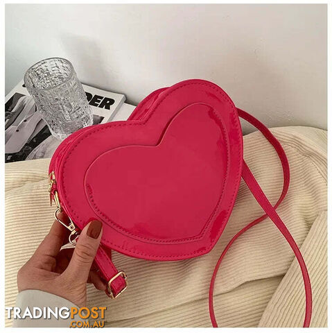 Afterpay Zippay Rose RedCrossbody Bags Purses Cute Peach Heart Shaped Handbags Trendy Fashion Simple Western Style Popular Bags for Women