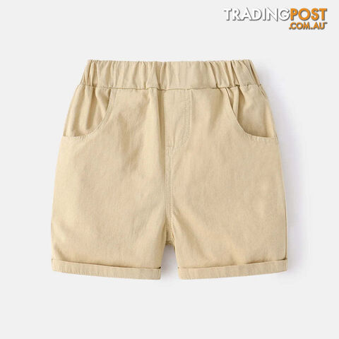 Afterpay Zippay Khaki / 6Cotton Linen Boys Shorts Toddler Kids Summer Knee Length Pants Children's Clothes