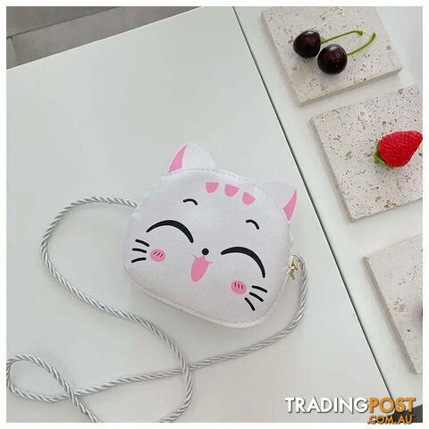 Afterpay Zippay WHITESmall Bag Cute Cartoon Cat Children Messenger Bag Kids Fashion Coin Purses Bags for Girls Handbags Mini Children