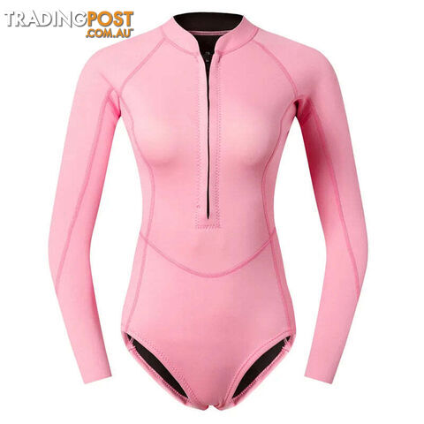 Afterpay Zippay 04 / LWoman Diver Diving Suit 2mm Neoprene Diving Equipment Pink Long Sleeve Bikini Swimsuit Women