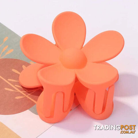 Afterpay Zippay 7cm Orange7cm Women Flower Hair Claw Clips Sweet Girls Solid Crab Hair Claws Ponytail Hairpin Barrette Headwear Accessories