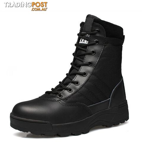  Black / 7.5Winter Army Boots Mens Military Desert Boot Shoes Men Autumn Breathable Snow Ankle Boots Botas tacticos zapatos