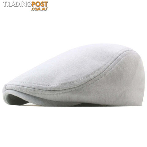 Afterpay Zippay WHITECotton Newsboy Caps Autumn Winter Beret Male Horn Retro Solid Peaked Cap Forward Hat For Men Protection Elasticity Peaky Blinder