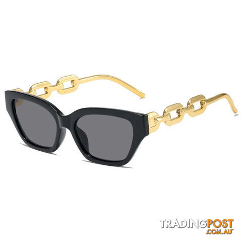 Afterpay Zippay BlackCat Eye Sunglasses Women Vintage Glasses Black Sun Glasses Female UV400 Golden Eyewear