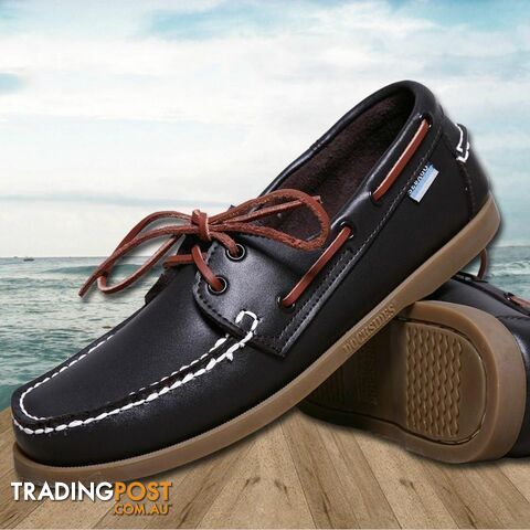  as picture / 10Casual Men's Boat shoes European style Lace-up Flat Round toe lightweight men's shoes