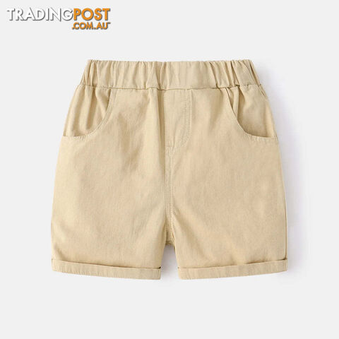 Afterpay Zippay Khaki / 2TCotton Linen Boys Shorts Toddler Kids Summer Knee Length Pants Children's Clothes
