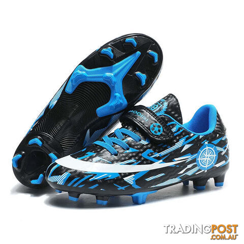 Afterpay Zippay Sapphire Blue C / 36Soccer Shoes Kids Football Shoes TF/FG Cleats Grass Training Sport Footwear Trend Sneaker