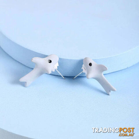 Afterpay Zippay whale2pcs/1pair Animal Cartoon Stud Earring For Women Cute Dinosaur Little Dog Whale Clay Bite Ear Jewelry Funny Gifts Fashion