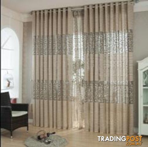  Gray / W400cmxH270cm / 1 Tab TopStrip Modern Luxury Window Curtains for Living Room Kitchen Sheer Curtain Panels Window Treatments