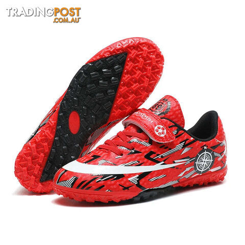 Afterpay Zippay Big Red D / 38Soccer Shoes Kids Football Shoes TF/FG Cleats Grass Training Sport Footwear Trend Sneaker